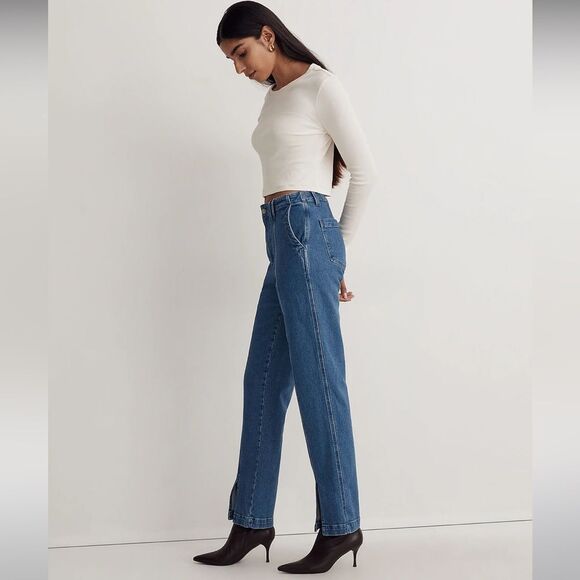 Madewell The Perfect Vintage Jean in Medium Indigo Wash: Seamed Edition 32 - Picture 2 of 16